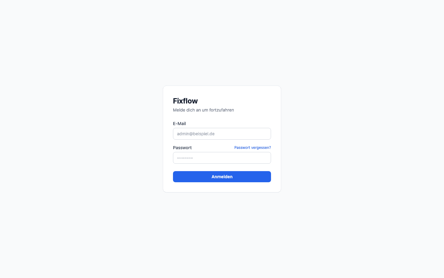 Screenshot von FixFlow