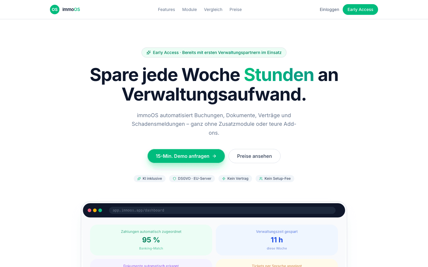 Screenshot von immoOS